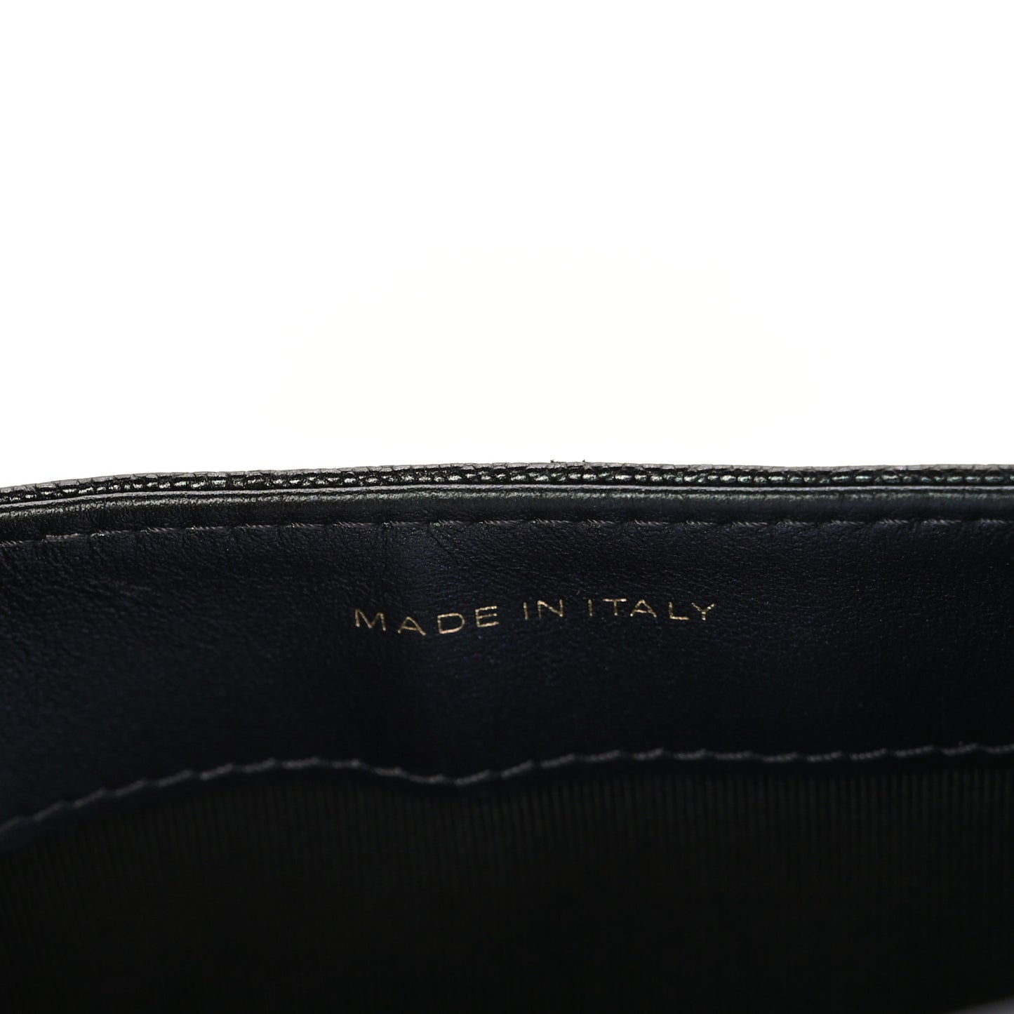 Iridescent Caviar Quilted Classic Strap Pouch Black