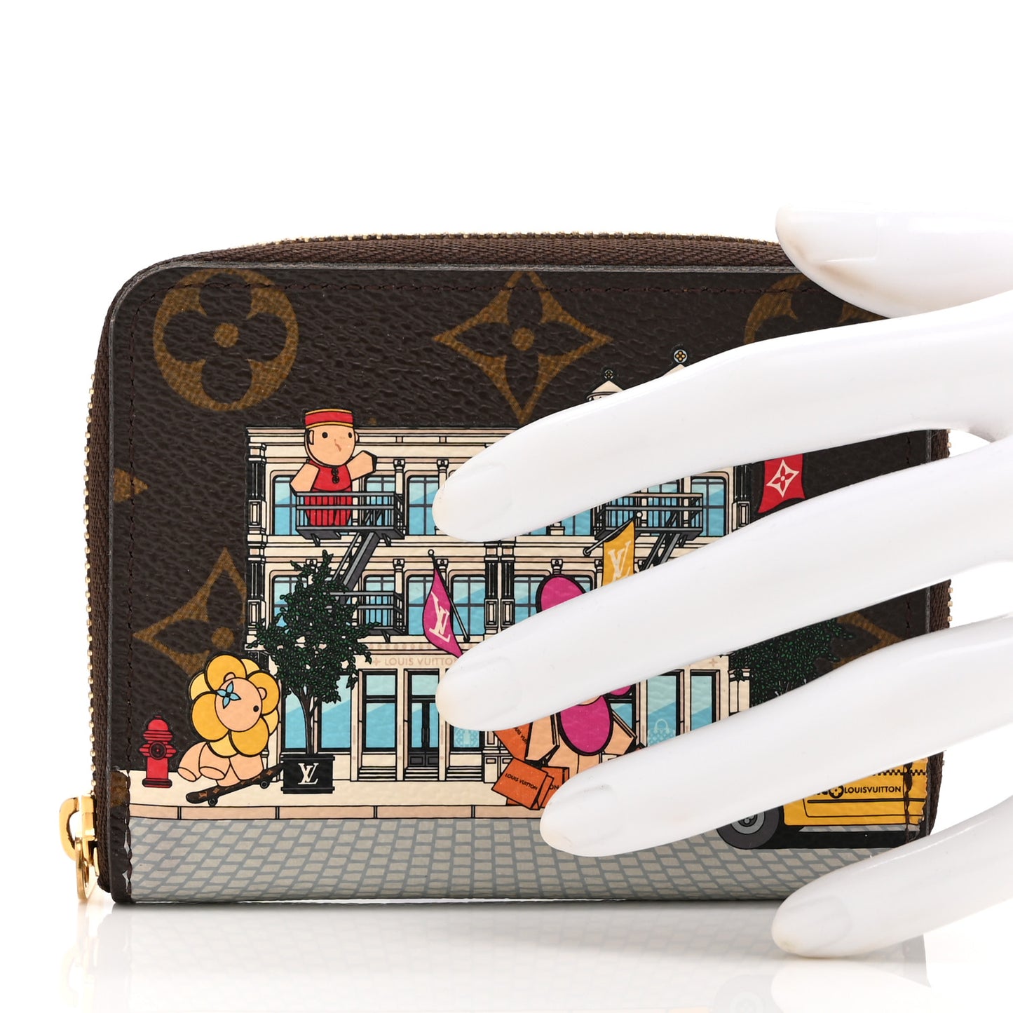Monogram 2022 Christmas Animation New York Soho Zippy Coin Purse Yellow