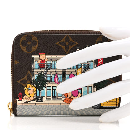 Louis Vuitton Monogram 2022 Christmas Animation New York Soho Zippy Coin Purse Yellow 2 of 8
