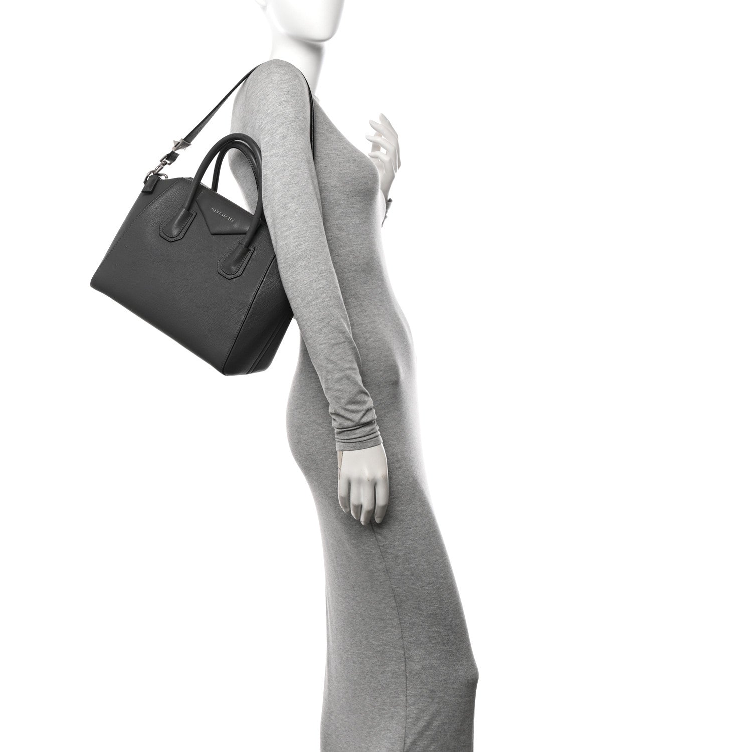 Givenchy Sugar Goatskin Small Antigona Dark Grey 2 of 18