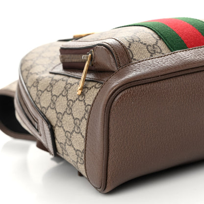 Gucci GG Supreme Monogram Calfskin Web Small Ophidia Day Backpack Beige Ebony New Acero 8 of 10