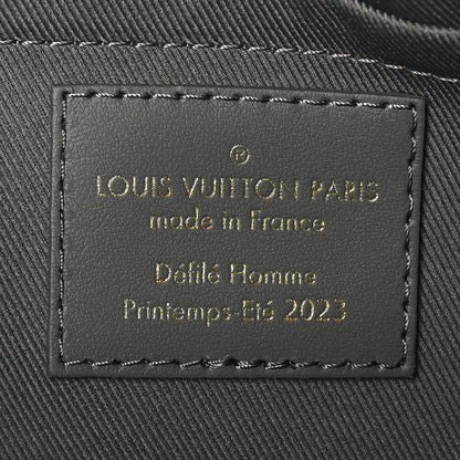 Louis Vuitton Calfskin Debossed Monogram Versailles City Keepall Dark Shadow Grey 6 of 9