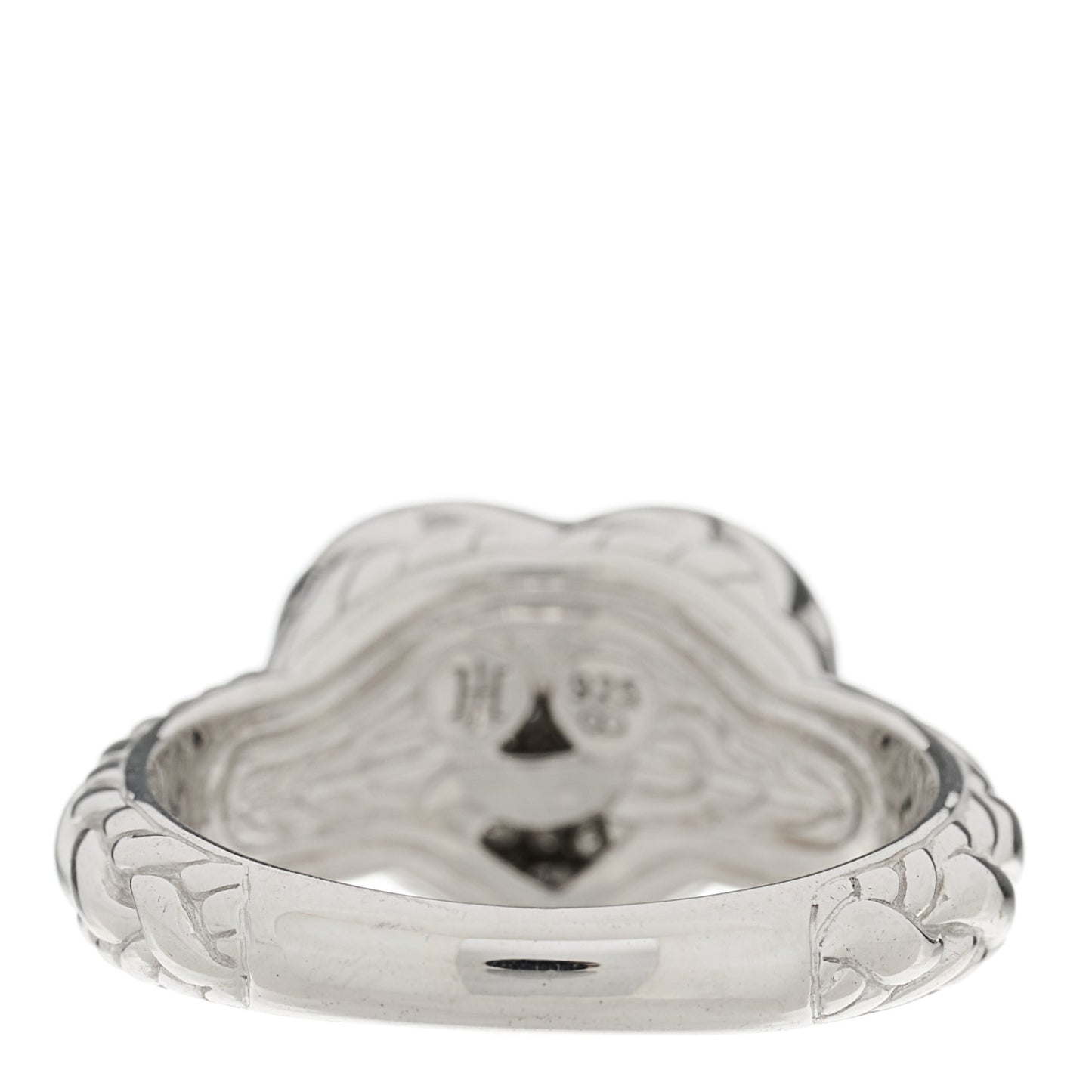 Sterling Silver Diamond Kepang Pave Heart Ring 55 7.25