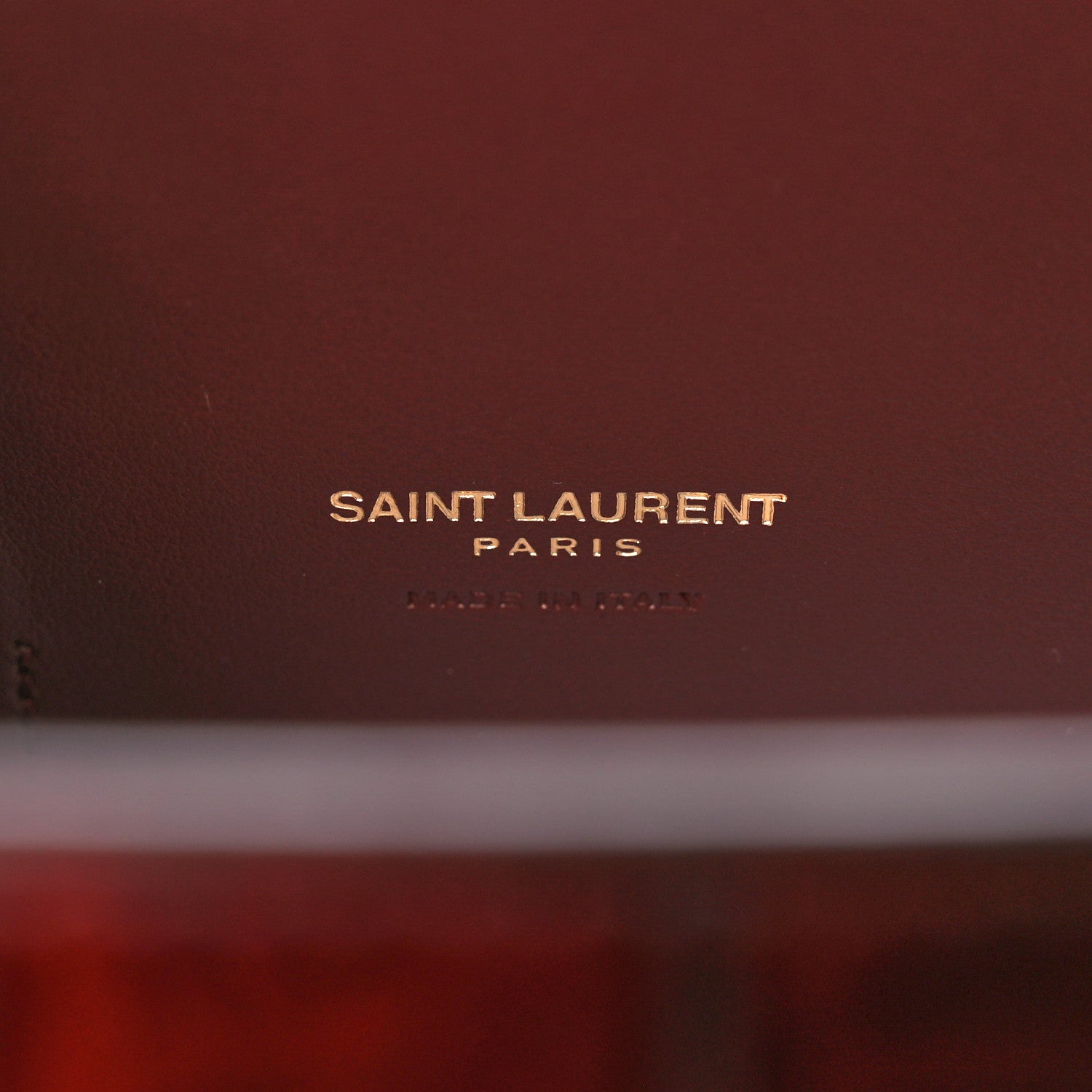 Saint Laurent Calfskin Crocodile Embossed Small Sac de Jour Dark Blood 6 of 9