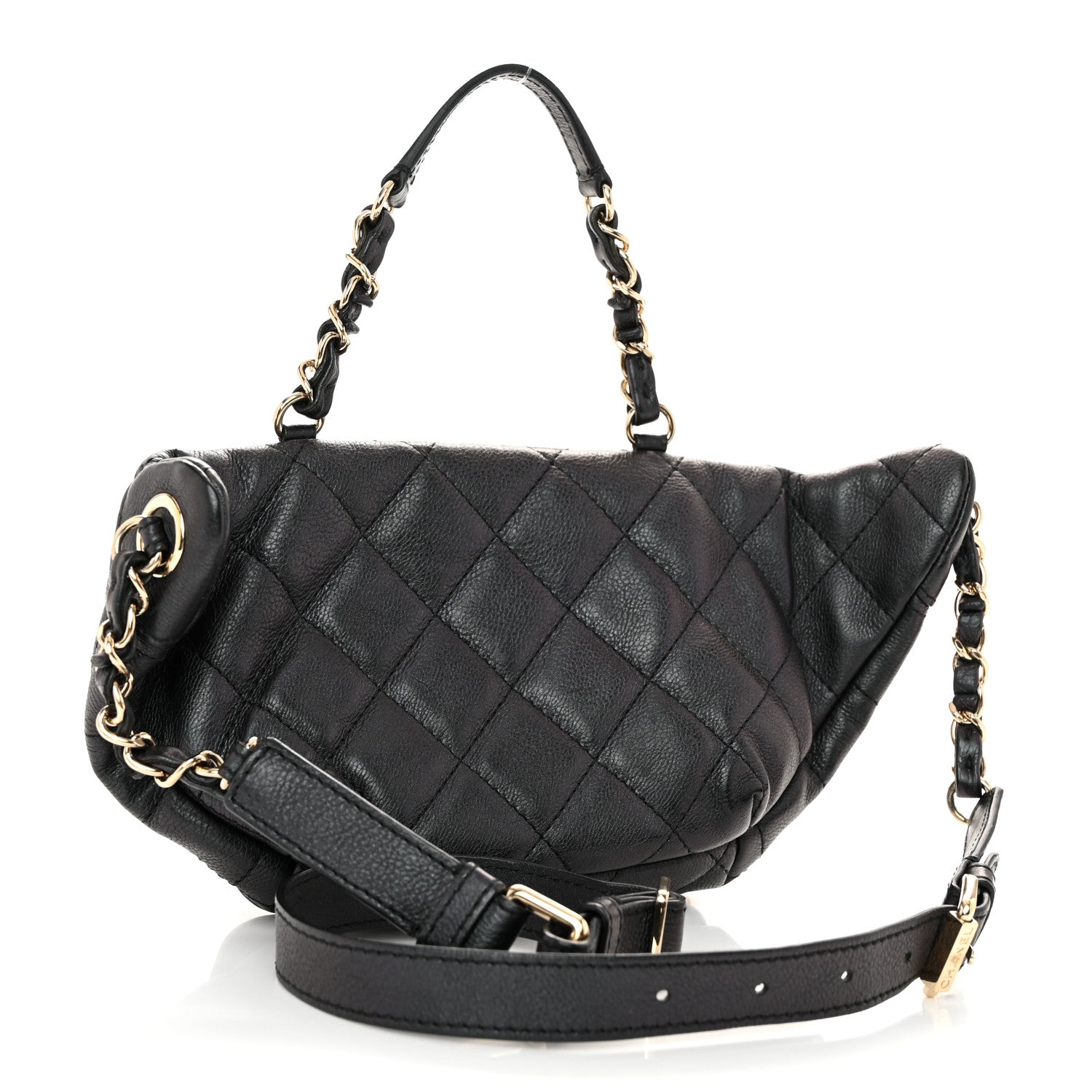 Chanel Iridescent Calfskin Quilted All About Waist Belt Bag Black 3 of 10