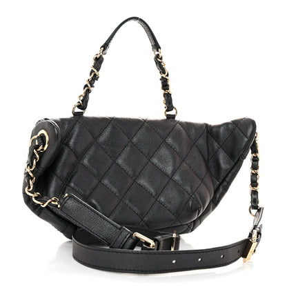 Chanel Iridescent Calfskin Quilted All About Waist Belt Bag Black 3 of 10