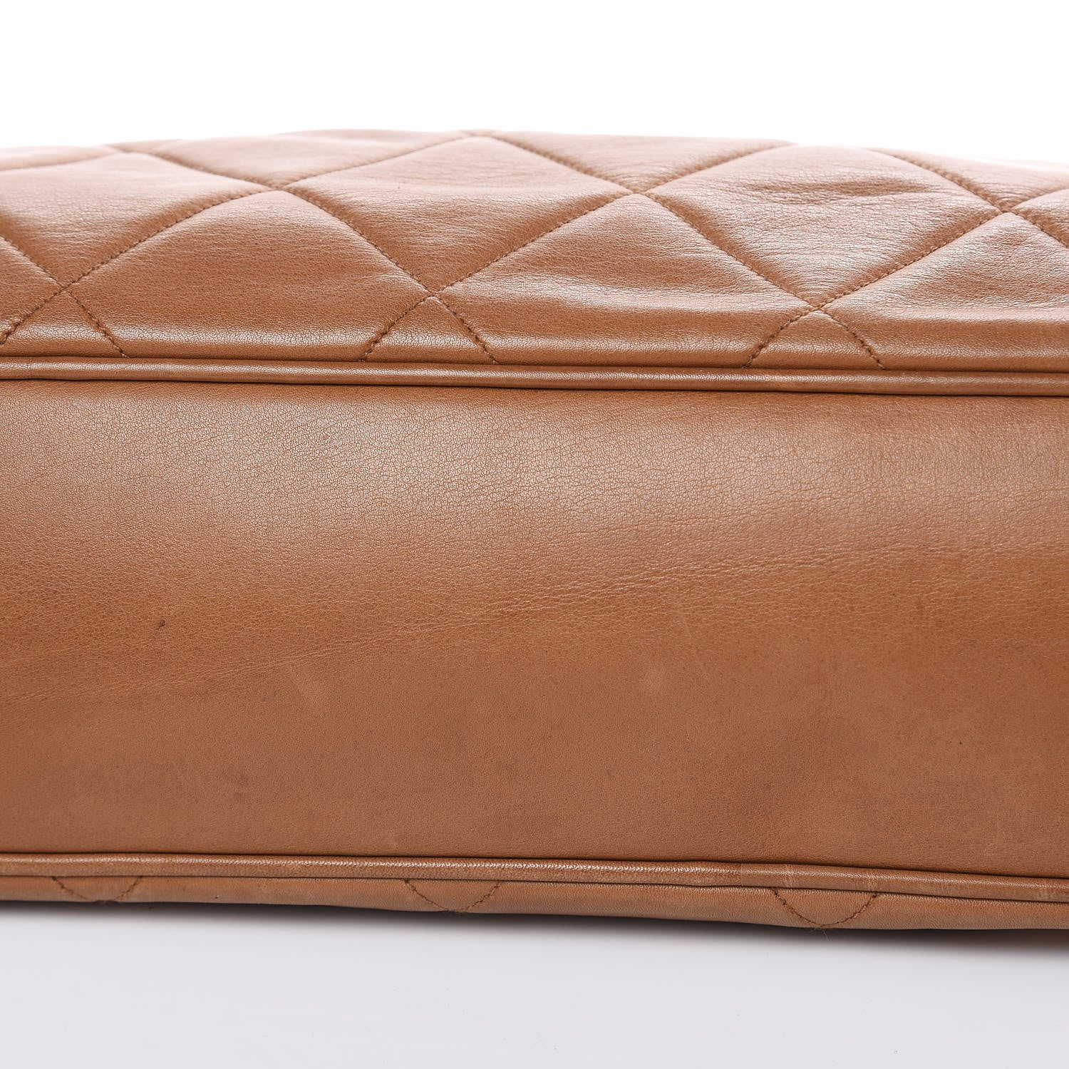 Chanel Calfskin Quilted Tortoise Handle Tote Brown 9 of 16