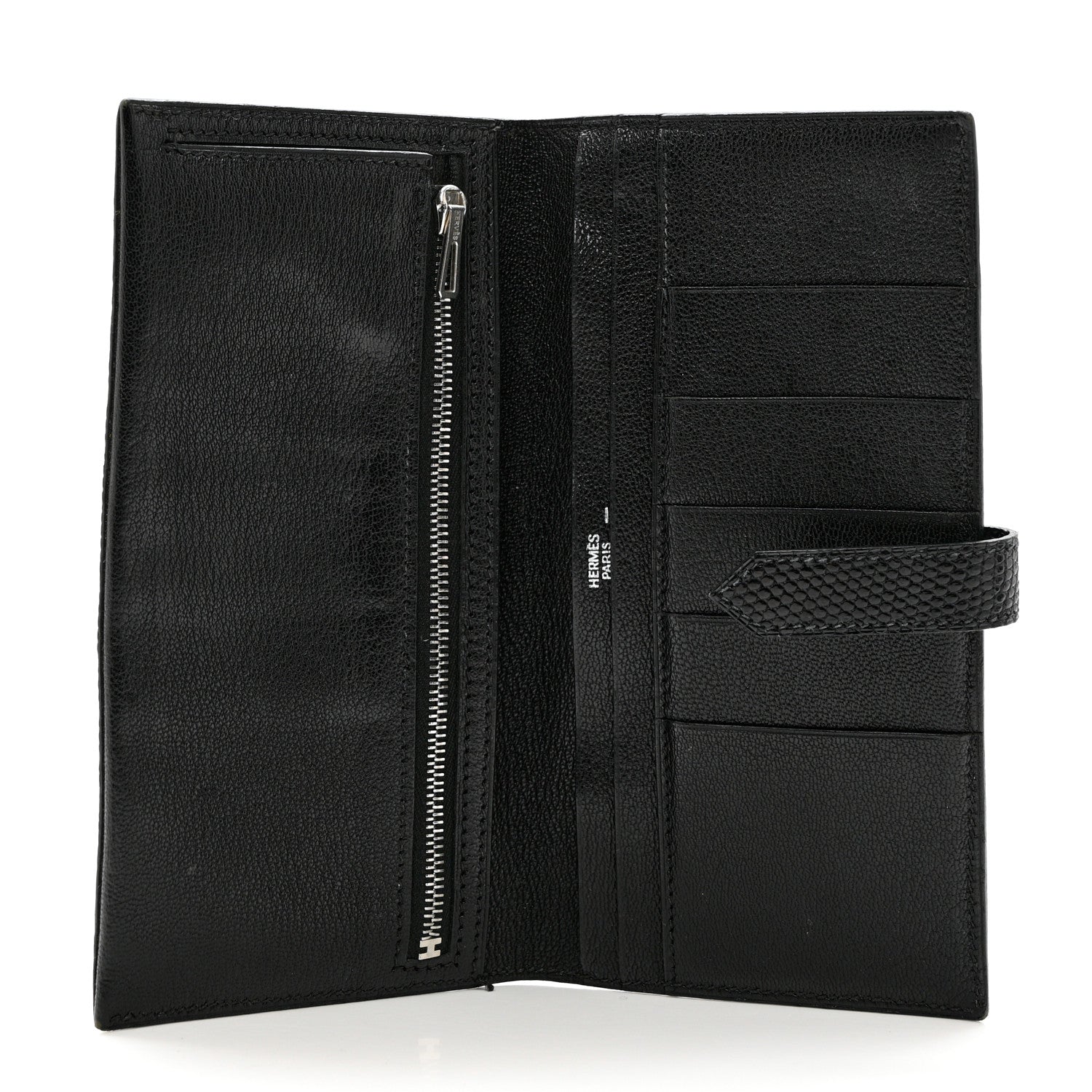 Hermes Niloticus Lizard Bearn Wallet Black 5 of 10