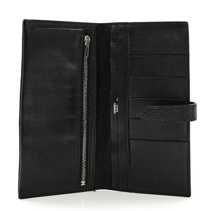 Hermes Niloticus Lizard Bearn Wallet Black 5 of 10