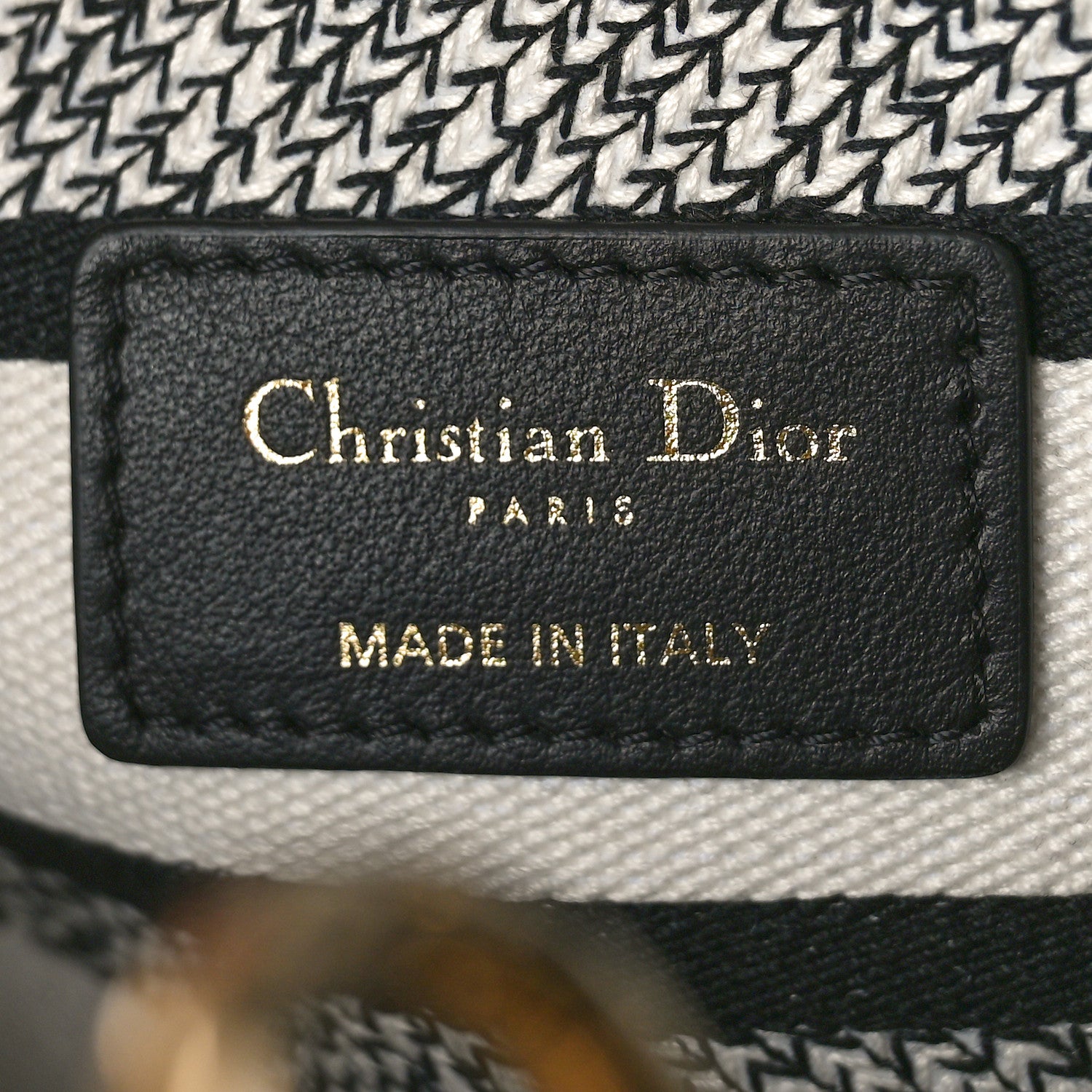 Christian Dior Canvas Embroidered Plan de Paris Medium Lady D-Lite White Black 6 of 8