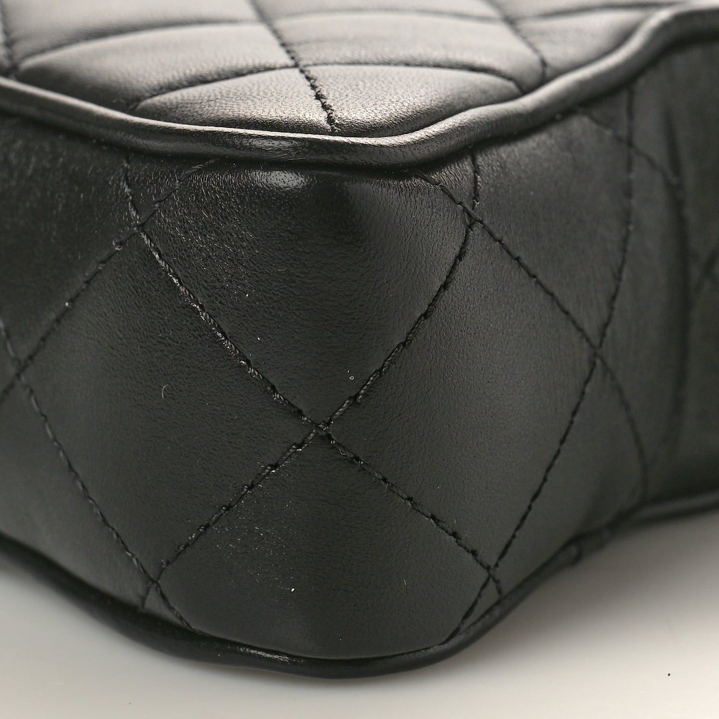 Lambskin Quilted Walk of Fame Star Bag Black