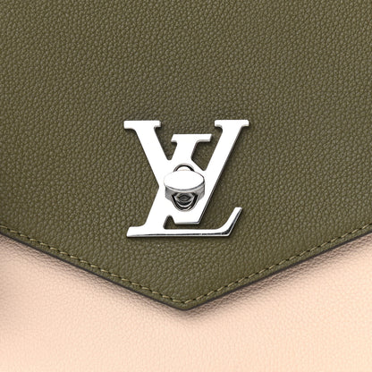 Louis Vuitton Soft Calfskin My Lockme Top Handle Laurier Green Toffee Latte Beige Black 6 of 10
