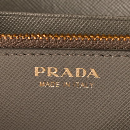 Prada Saffiano Metal Oro Chain Wallet Argilla 8 of 13