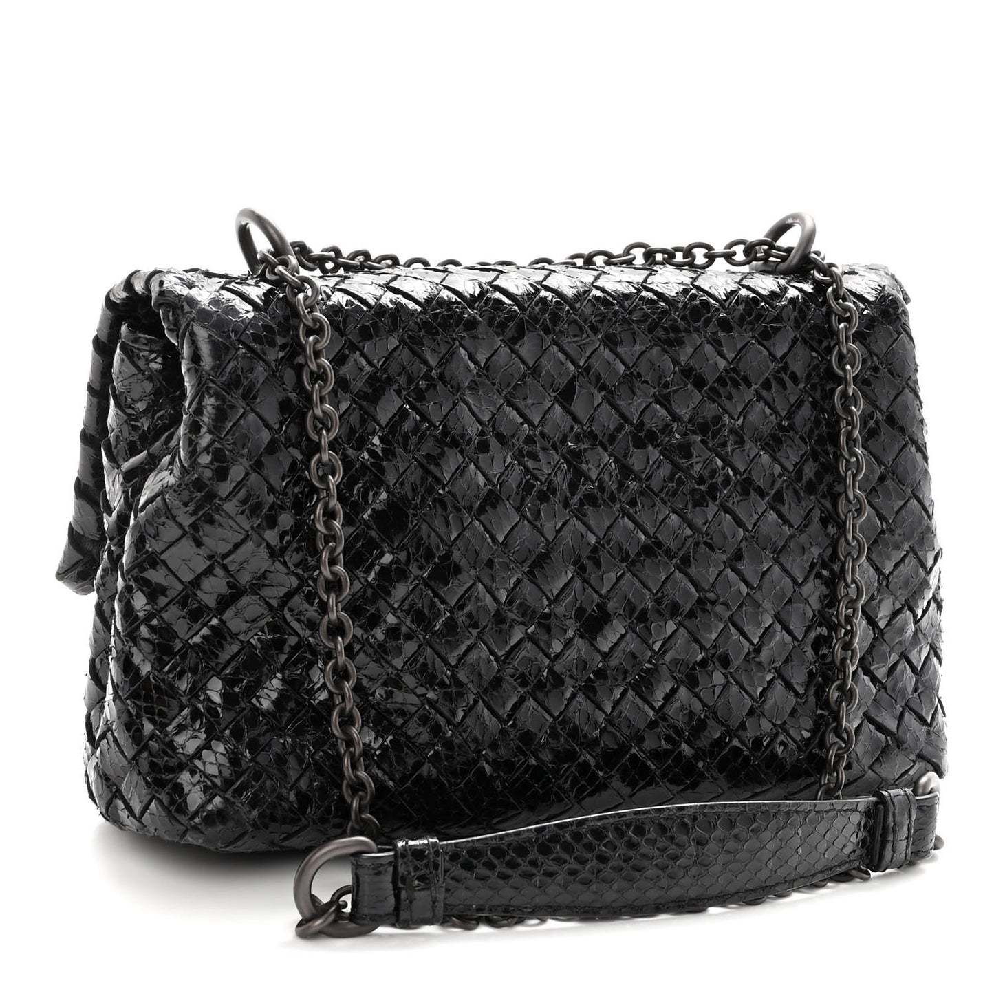 Ayers Intrecciato Baby Olimpia Shoulder Bag Black