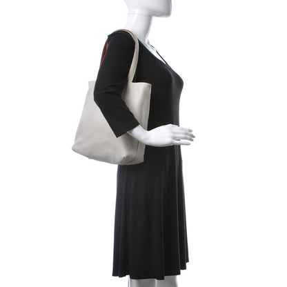 Hermes Veau Sikkim Double Sens 30 Reversible Tote Gris Perle Capucine 2 of 14