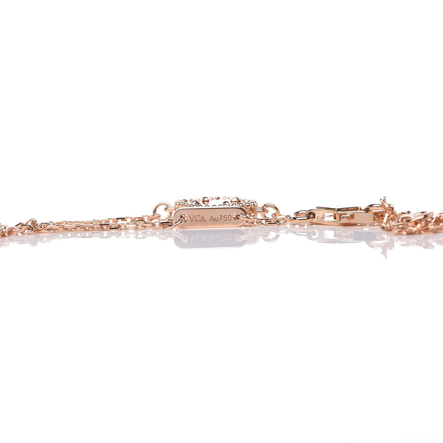 18K Rose Gold Carnelian Sweet Alhambra Bracelet