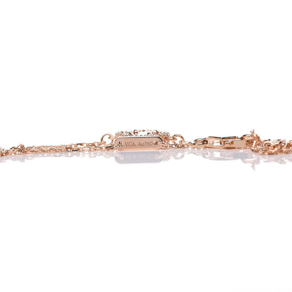 Van Cleef & Arpels 18K Rose Gold Carnelian Sweet Alhambra Bracelet 5 of 6