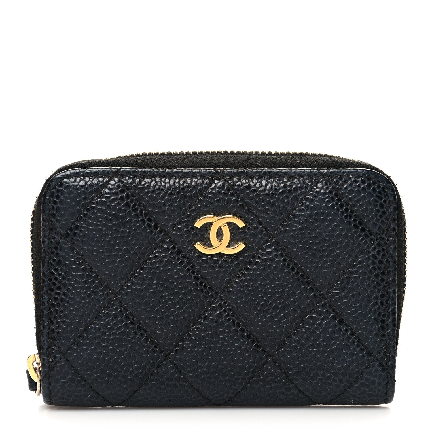 Chanel Caviar Quilted Zip Coin Purse Black 1 of 9