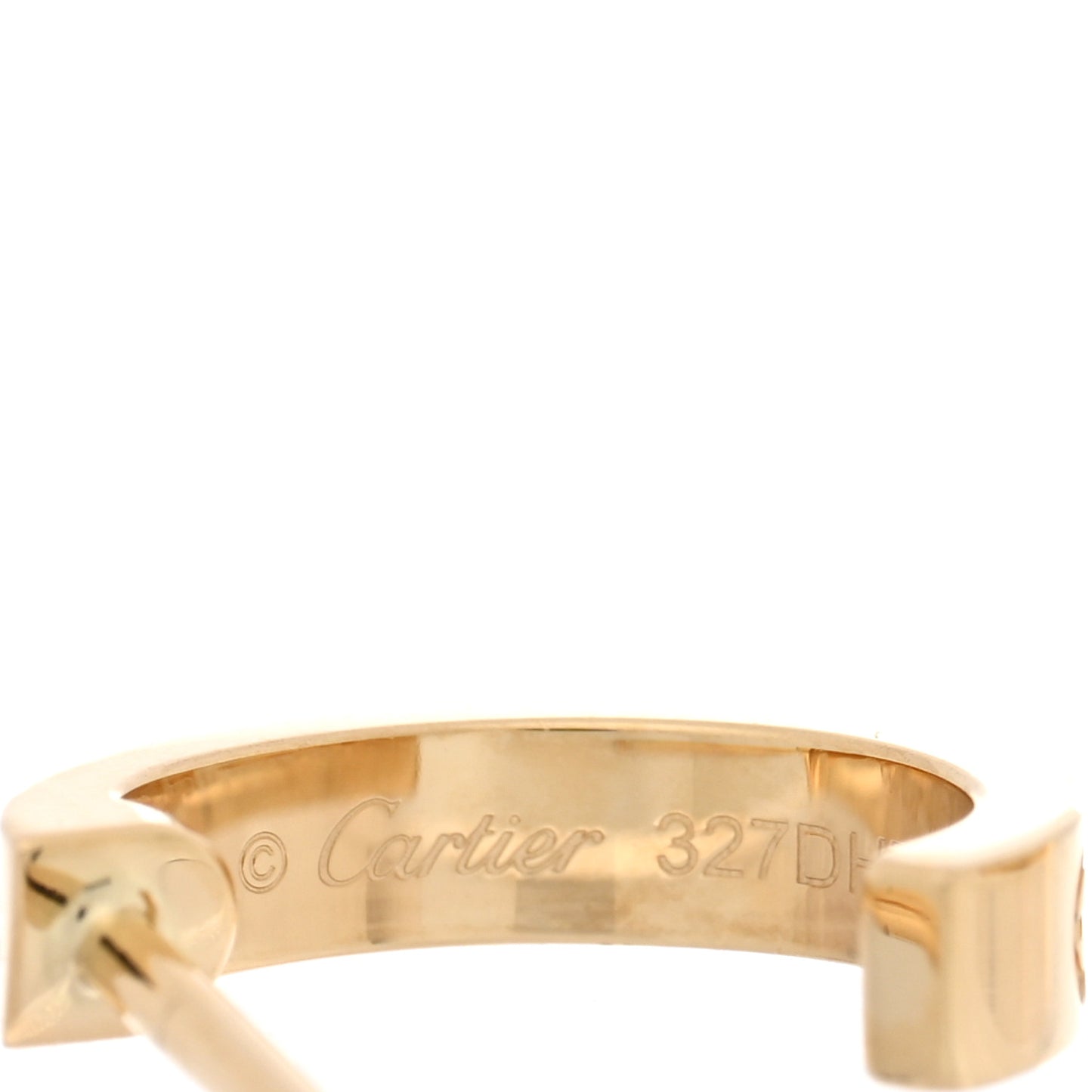 18K Yellow Gold Small LOVE Hoop Earrings