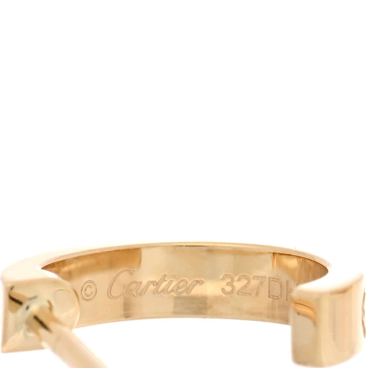 Cartier 18K Yellow Gold Small LOVE Hoop Earrings 4 of 5
