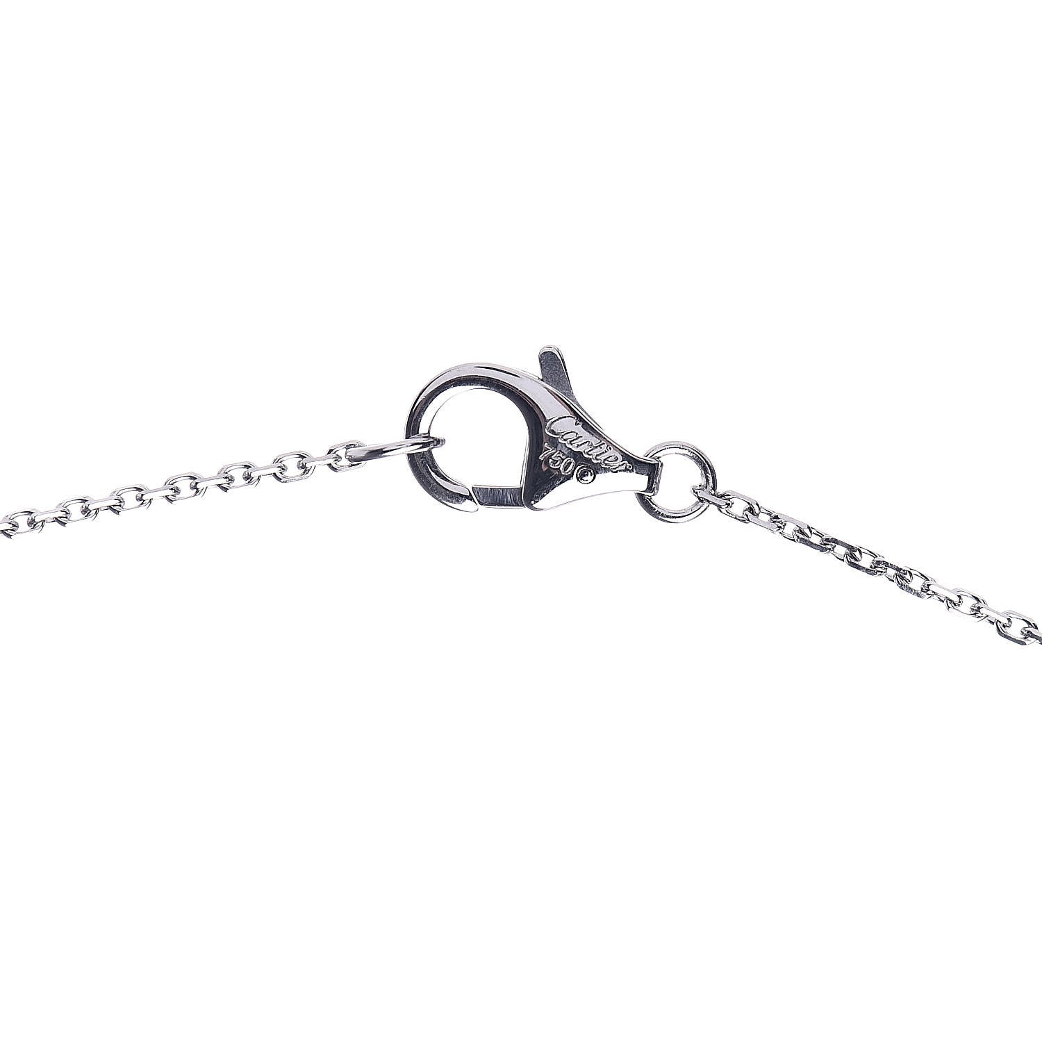 Cartier 18K White Gold Diamond Caresse D'Orchidees Par Necklace 5 of 7