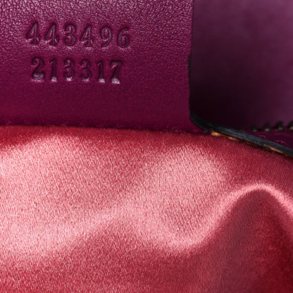 Gucci Velvet Matelasse Medium GG Marmont Shoulder Bag Fuchsia Violet Cyclamen 7 of 14