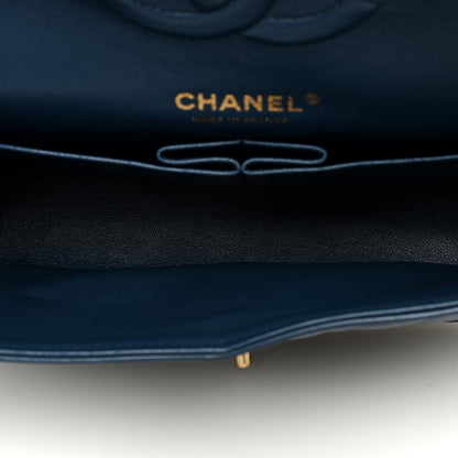 Chanel Lambskin Quilted Medium Double Flap Blue 5 of 10