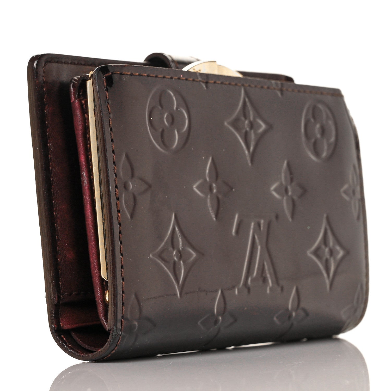 Louis Vuitton Vernis French Purse Wallet Amarante 3 of 9