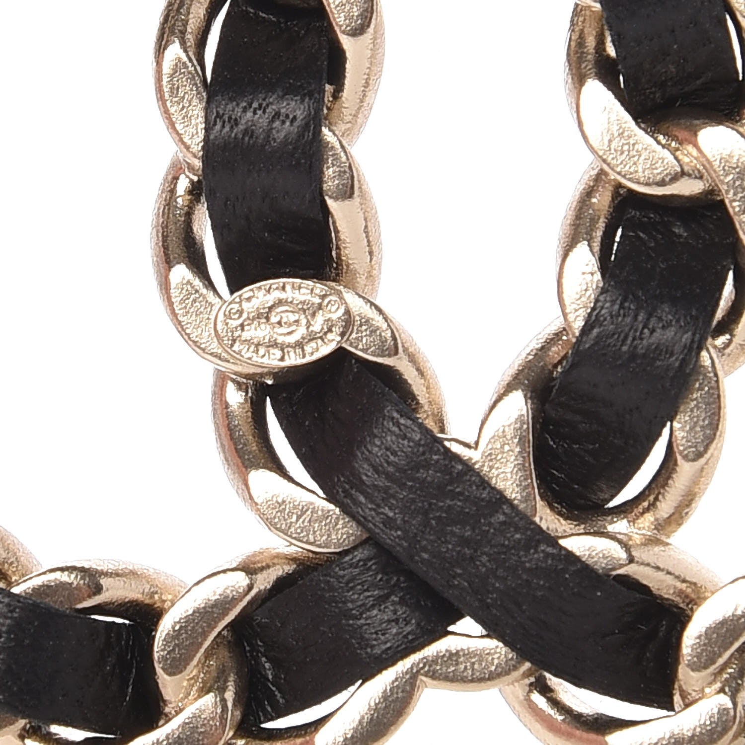 Chanel Lambskin Chain CC Brooch Black Gold 3 of 3