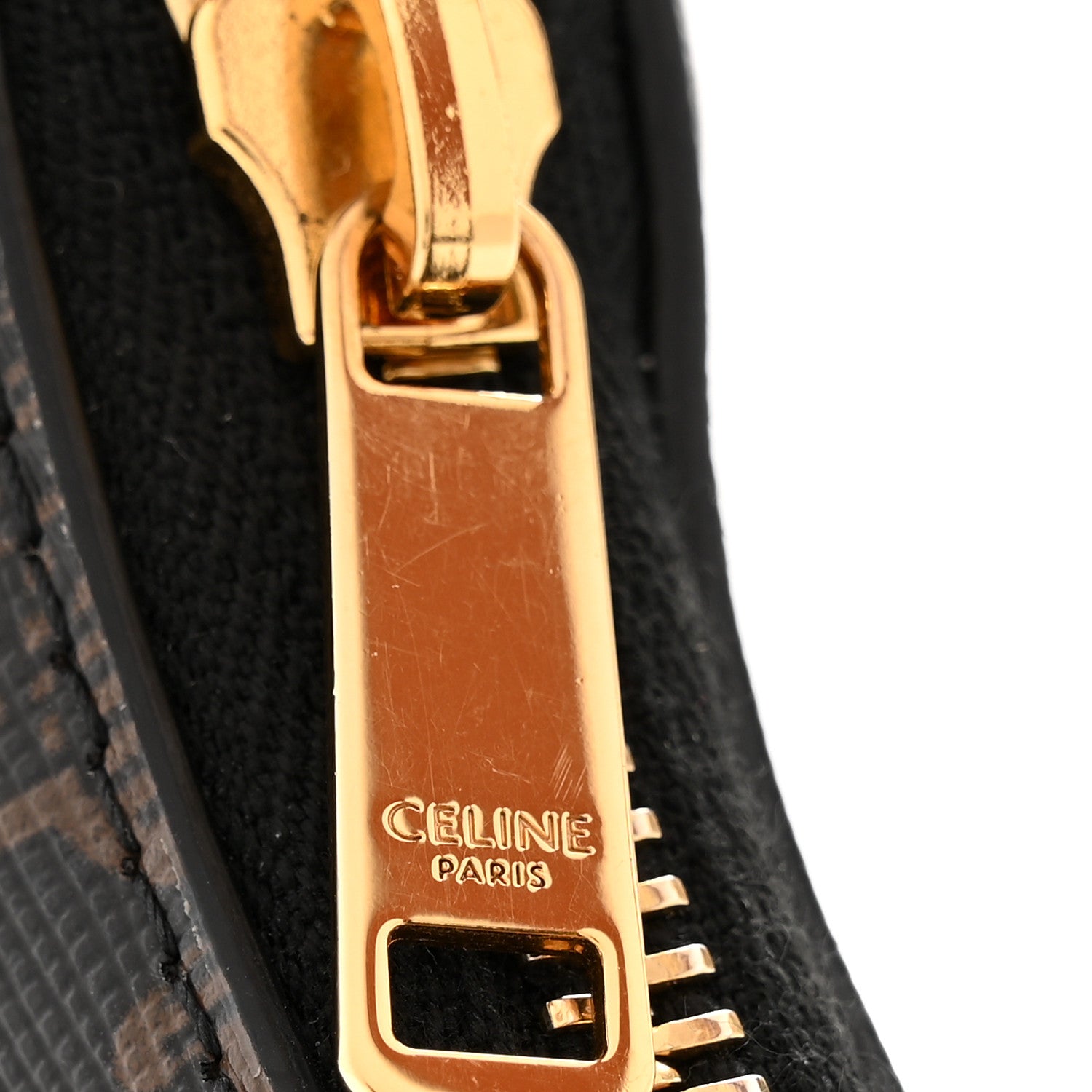 Celine Triomphe Canvas Calfskin Ava Shoulder Bag Tan 14 of 14