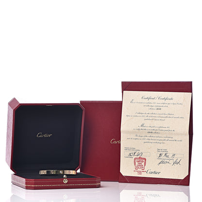 Cartier 18K Yellow Gold 1 Diamond LOVE Cuff Bracelet 17 5 of 5