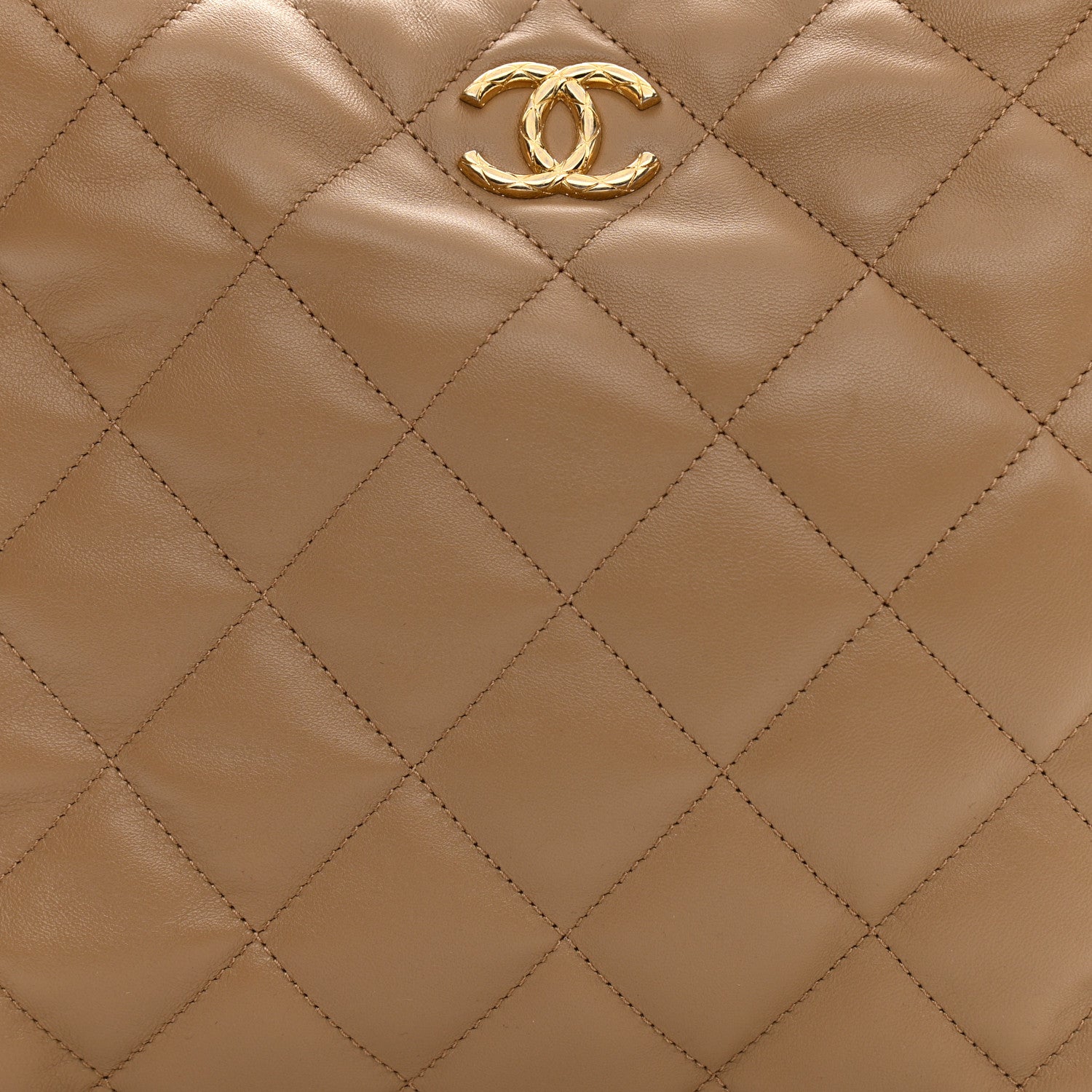 Chanel Lambskin Quilted Hobo Beige 8 of 11