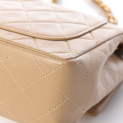 Chanel Lambskin Quilted Mini Square Flap Beige 13 of 15
