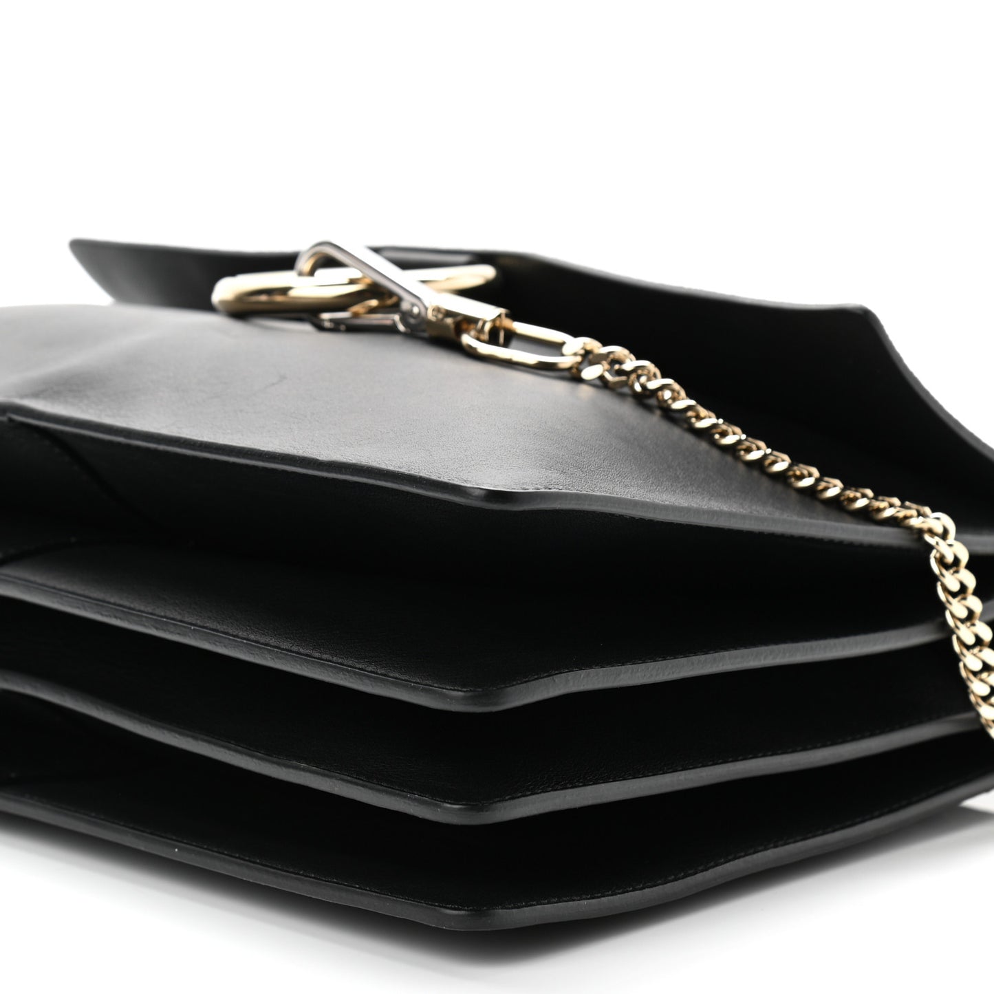 Suede Calfskin Medium Faye Shoulder Bag Black