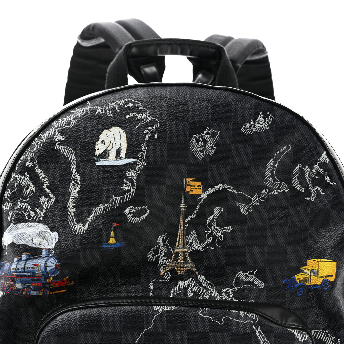 Damier Graphite World Map Josh Backpack