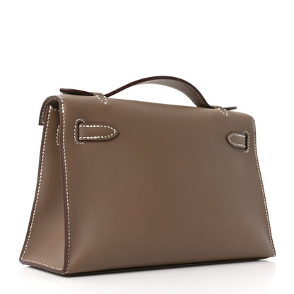 Hermes Swift Kelly Pochette Clutch Etoupe 3 of 9