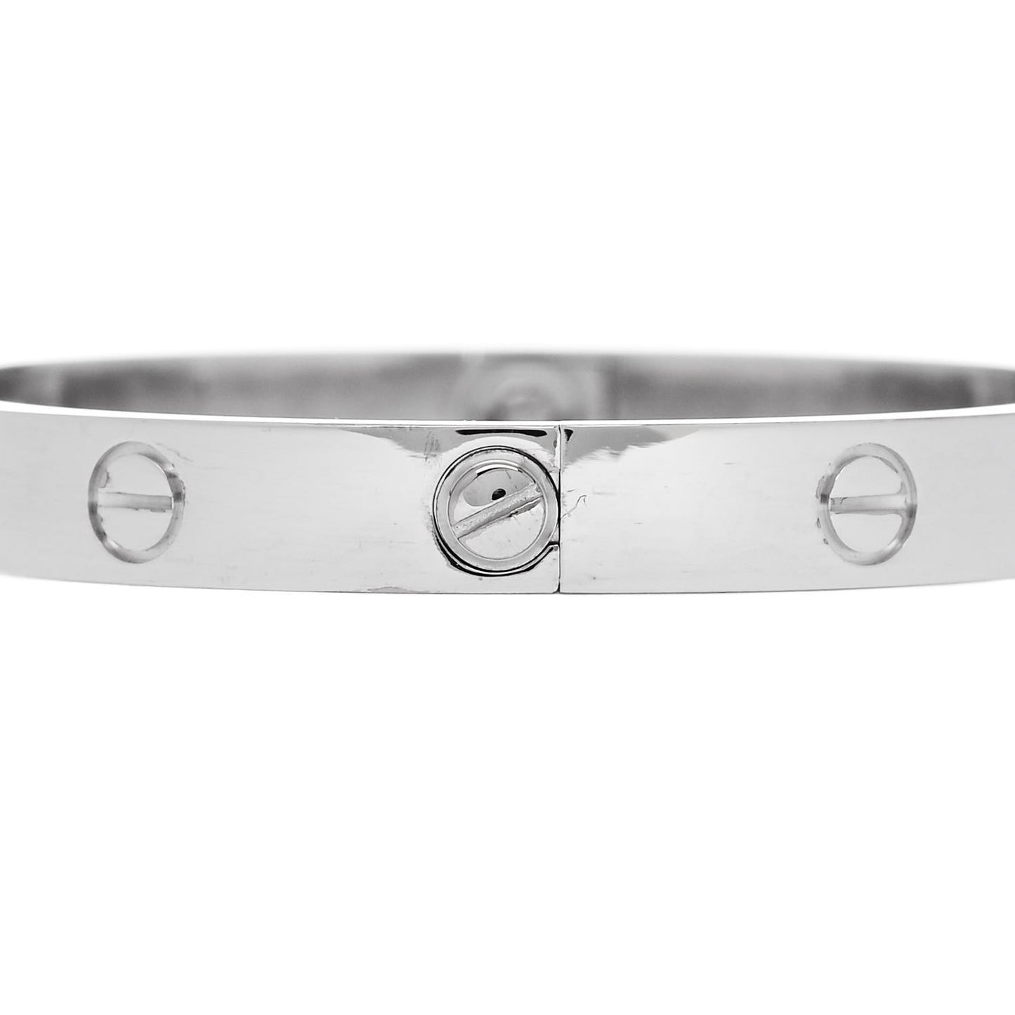 18K White Gold 4 Diamond LOVE Bracelet 16