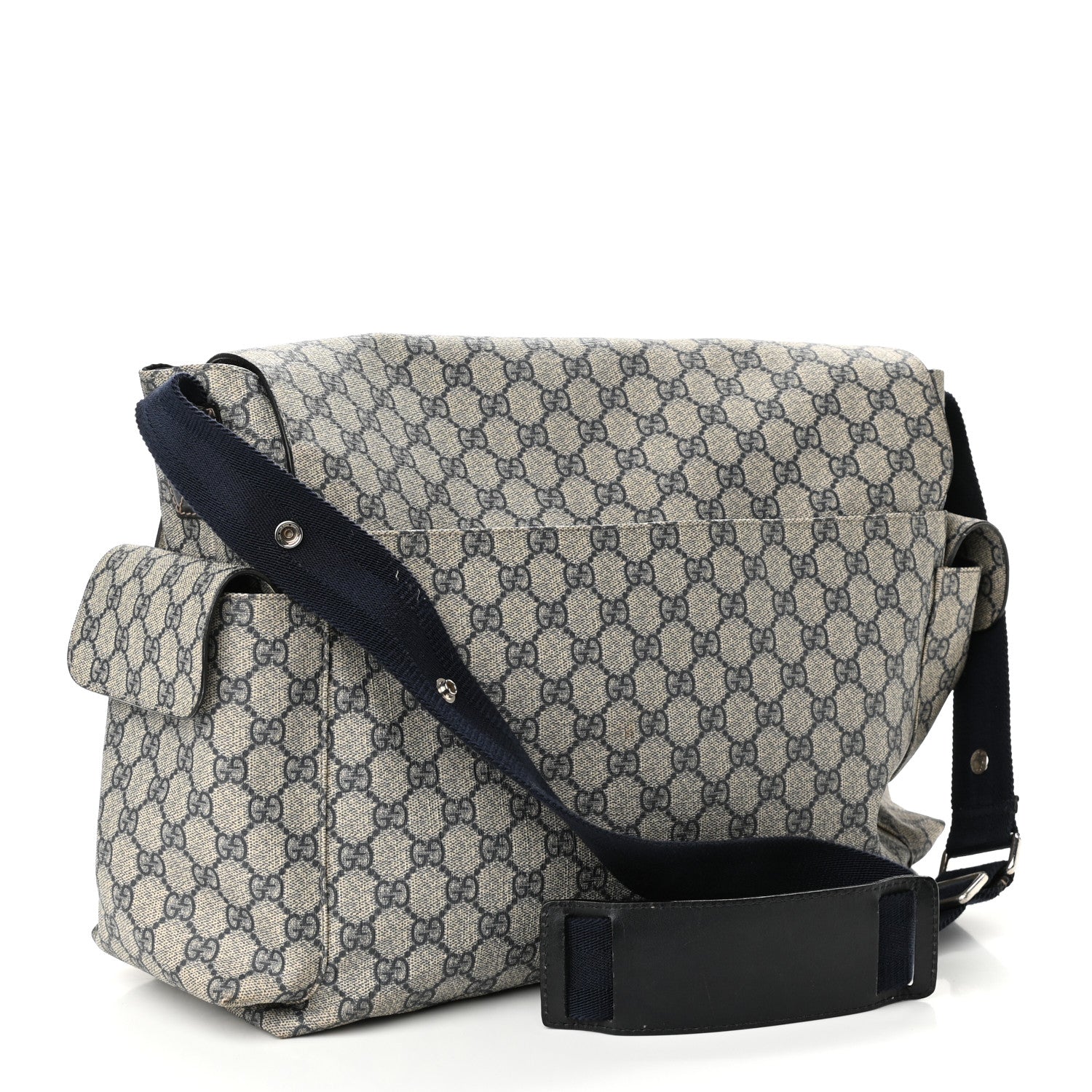 Gucci GG Plus Monogram Messenger Diaper Bag Navy 3 of 14