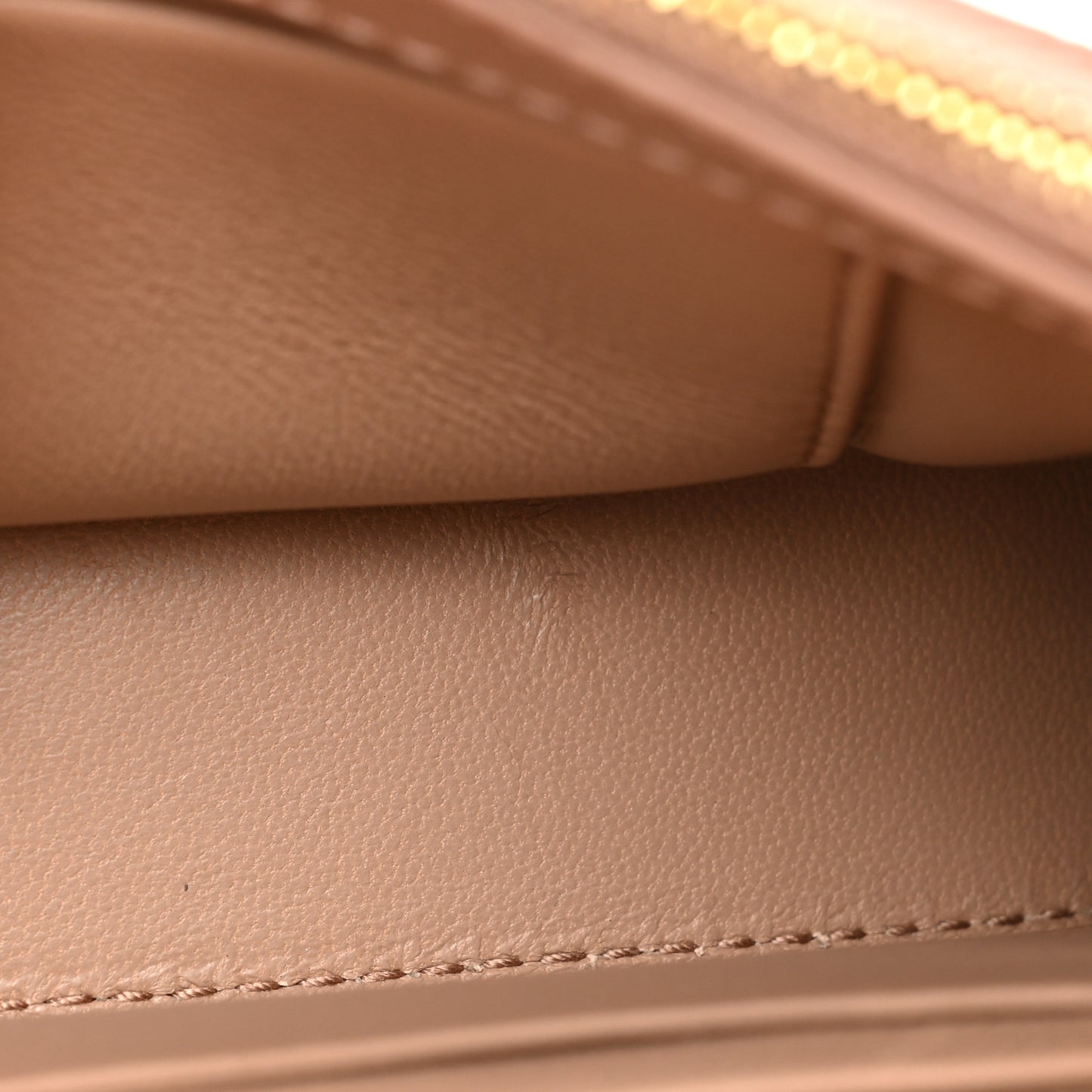 Shiny Calfskin Crocodile Embossed Hourglass Chain Bag Nude Beige