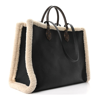 Louis Vuitton Calfskin Monogram Teddy Onthego GM Black 3 of 10