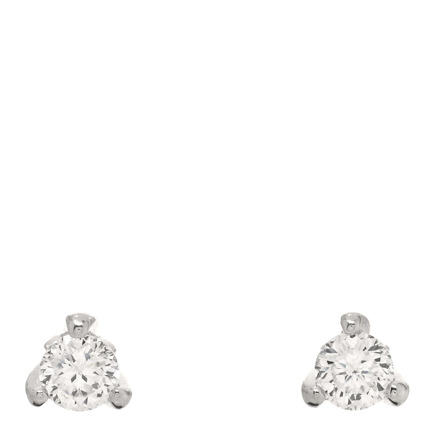 18K White Gold Diamond .46ctw Tulip Stud Earrings