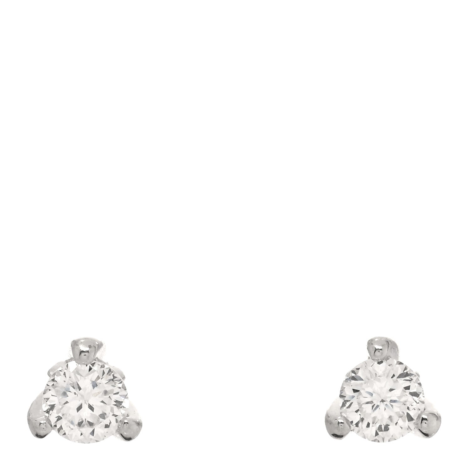 Roberto Coin 18K White Gold Diamond .46ctw Tulip Stud Earrings 1 of 4