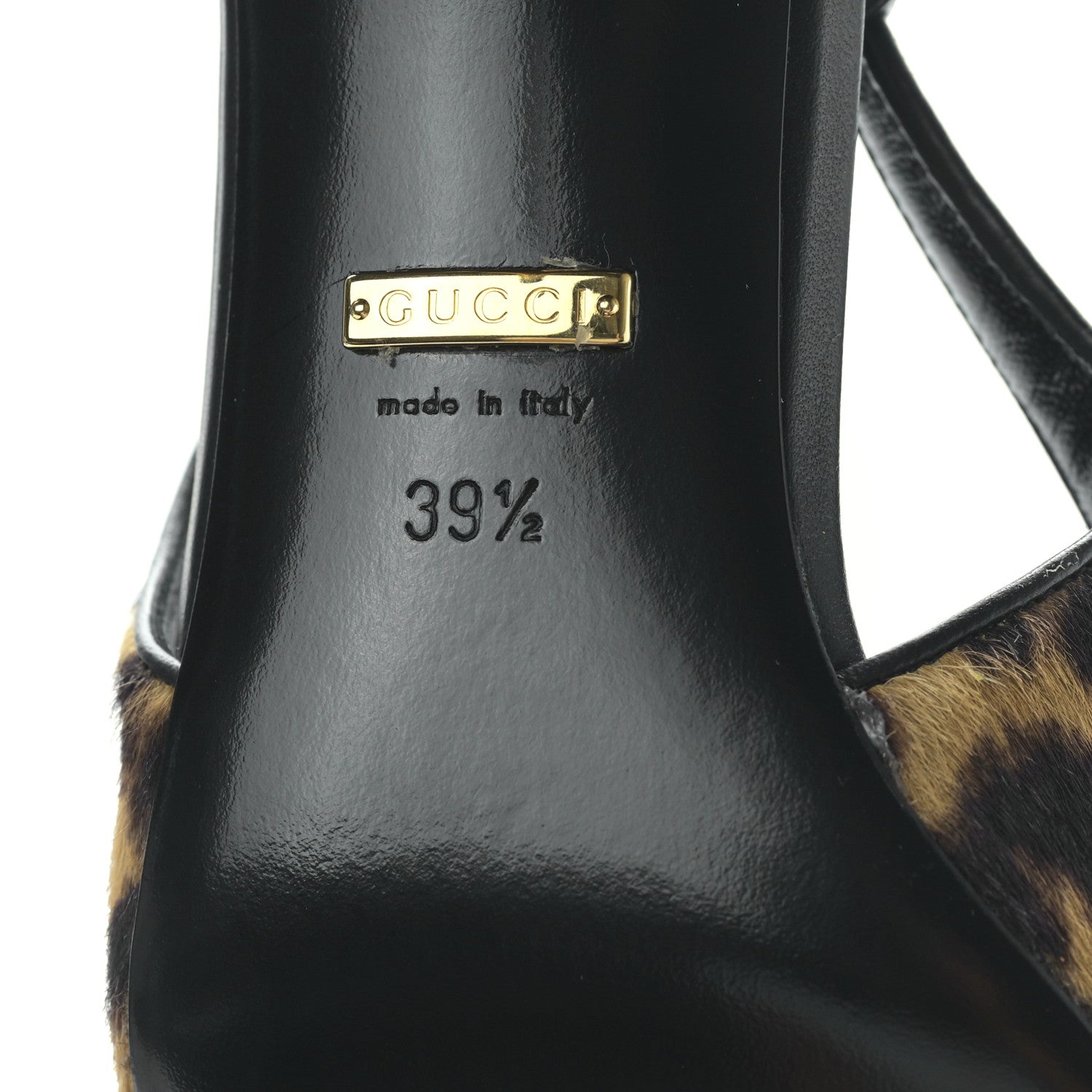 Gucci Calf Hair Leopard Print Priscilla 85 Pumps 39.5 Hazelnut 6 of 9