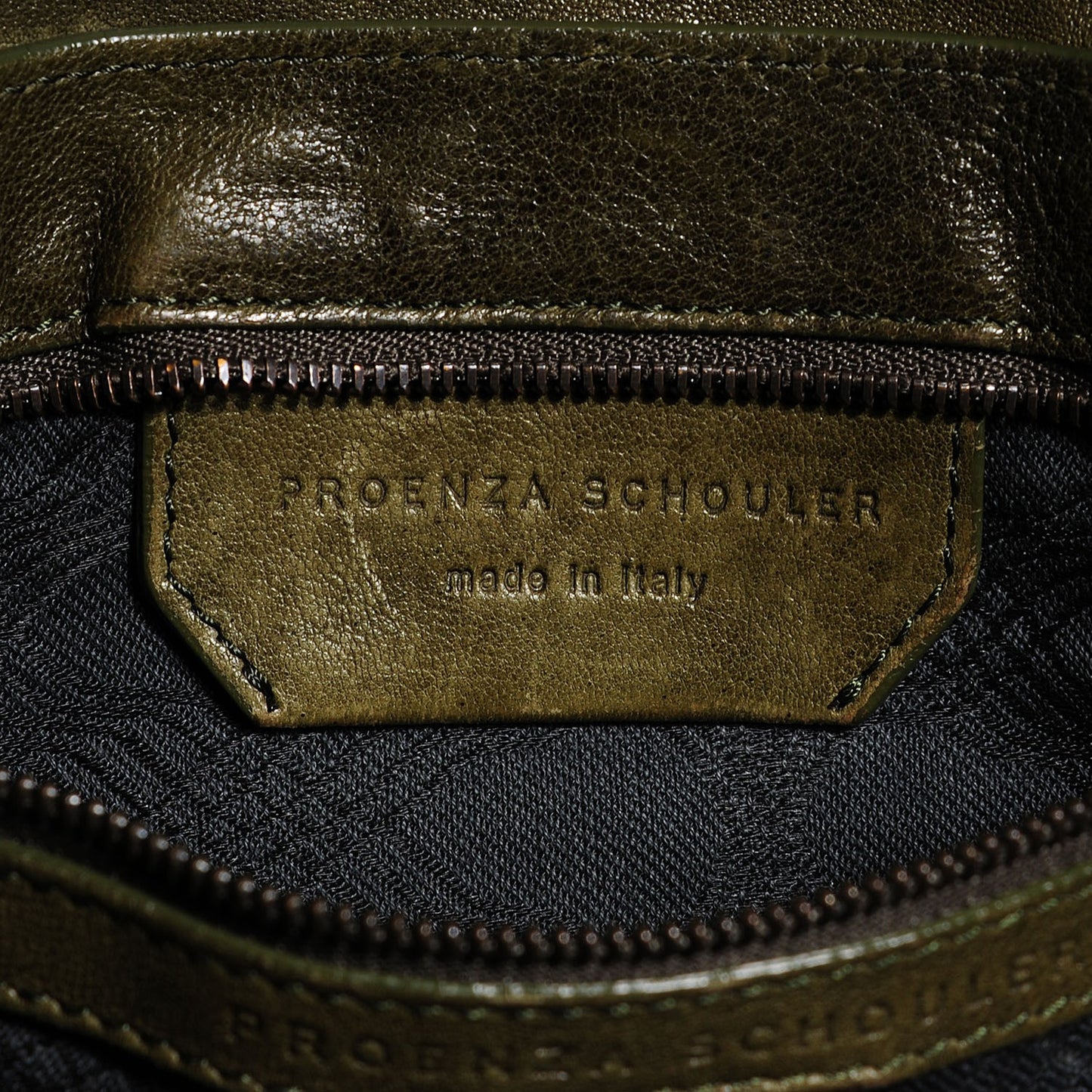 Lambskin Extra Large PS1 Satchel Military