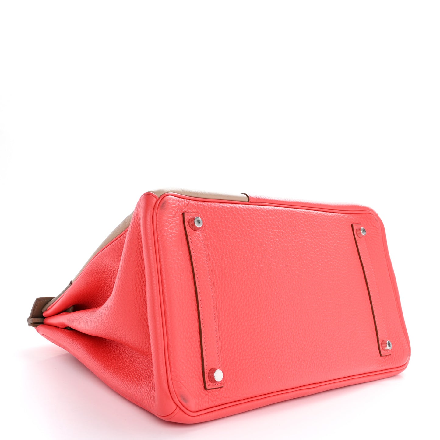 Taurillon Clemence Swift Tri-Color Birkin 35 Rose Jaipur Argile Etoupe