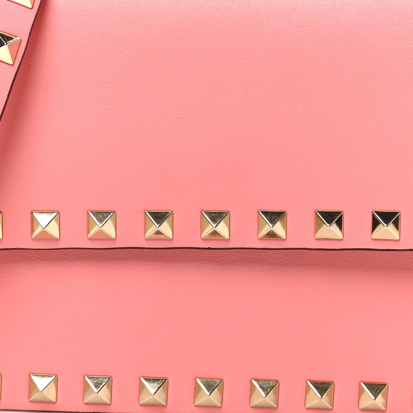 Vitello Rockstud Flap Crossbody Bag Paradise Rose