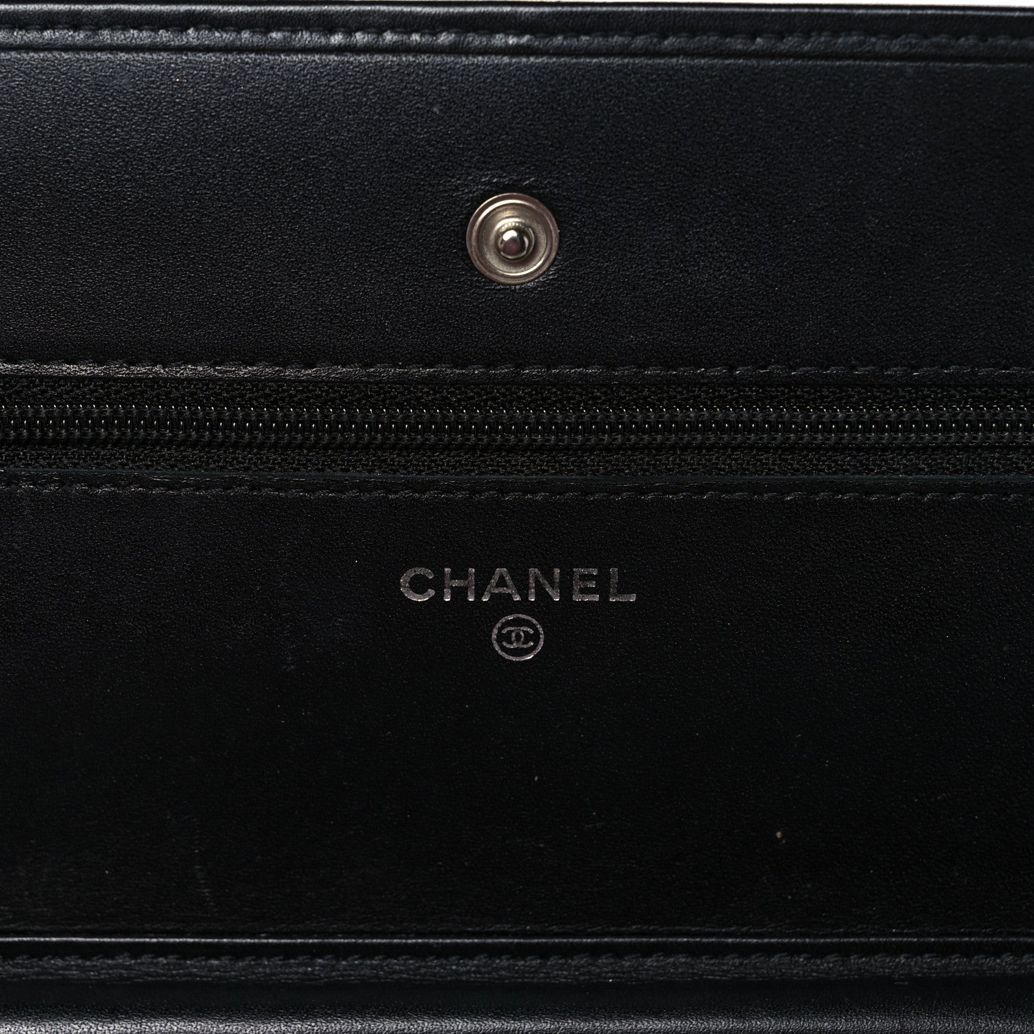 Chanel Calfskin Quilted Cambon Wallet On Chain WOC Black 6 of 15