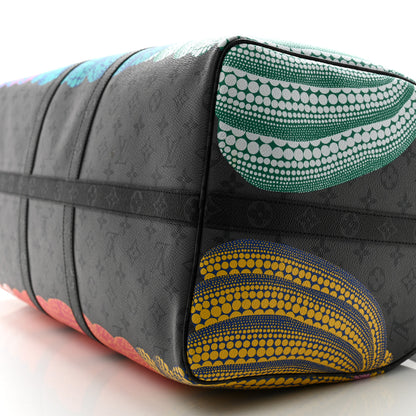 Louis Vuitton LV X YK Monogram Eclipse Reverse Pumpkin Keepall Bandouliere 55 Multicolor 9 of 11
