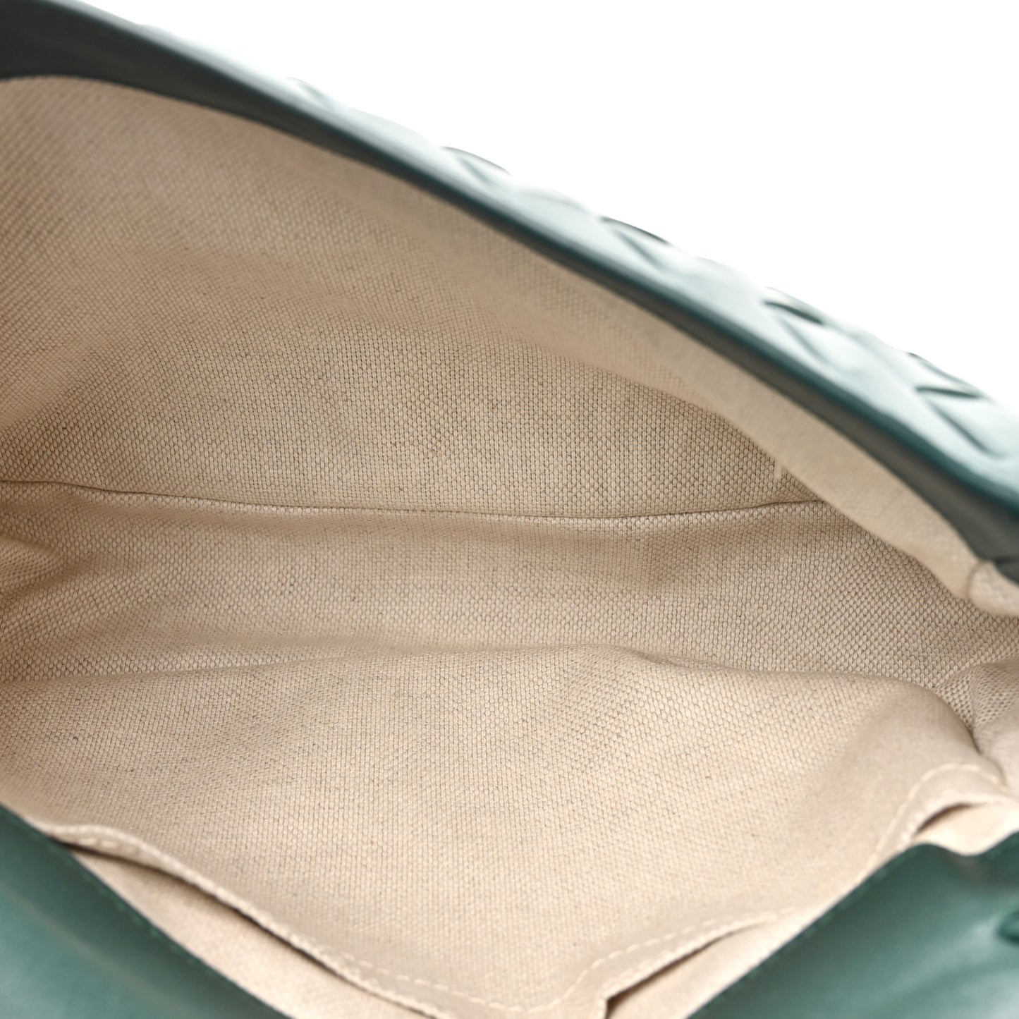 Nappa Intrecciato Small Cobble Messenger Bag Emerald Green