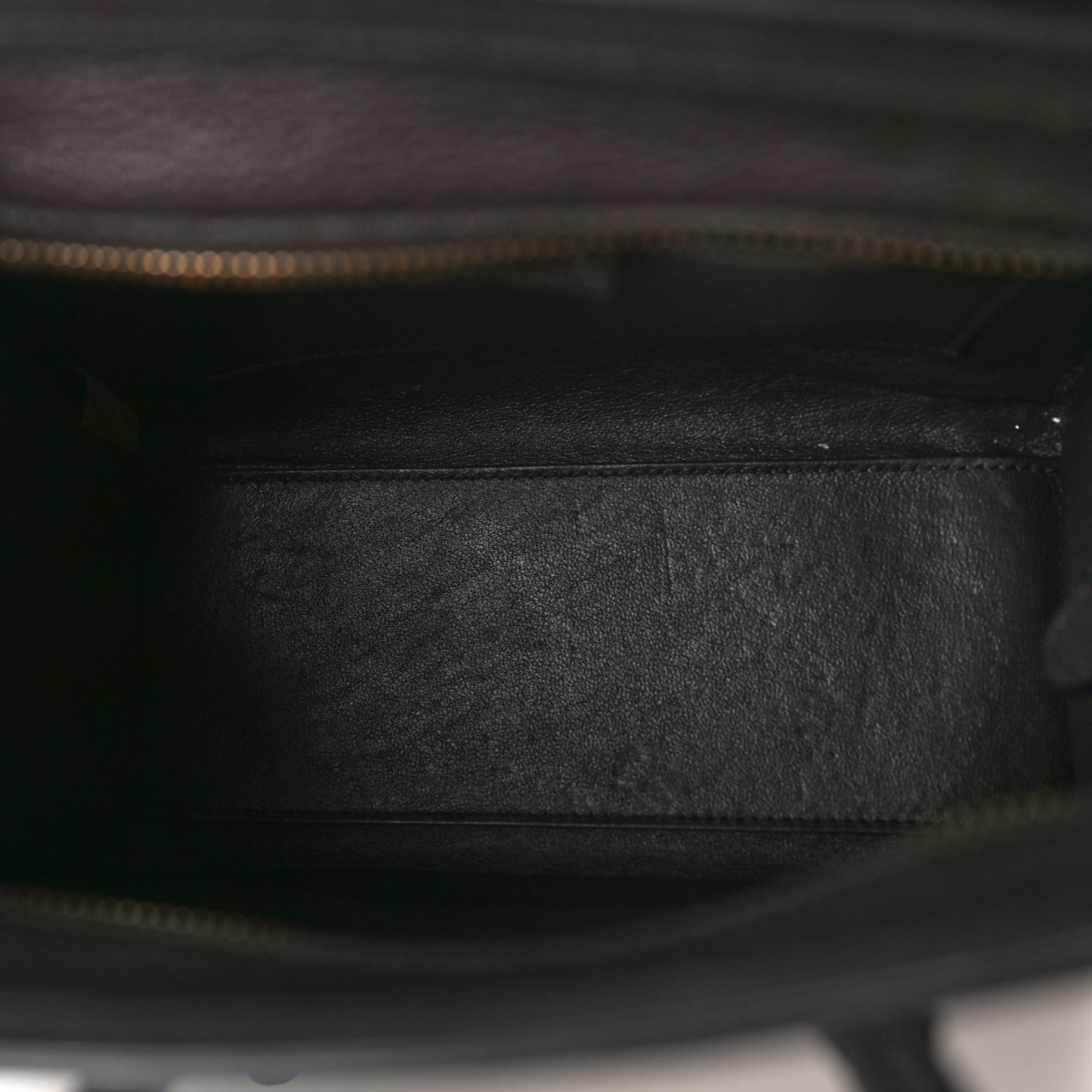 Drummed Calfskin Nano Luggage Brown